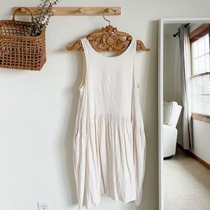 S cream summer dress